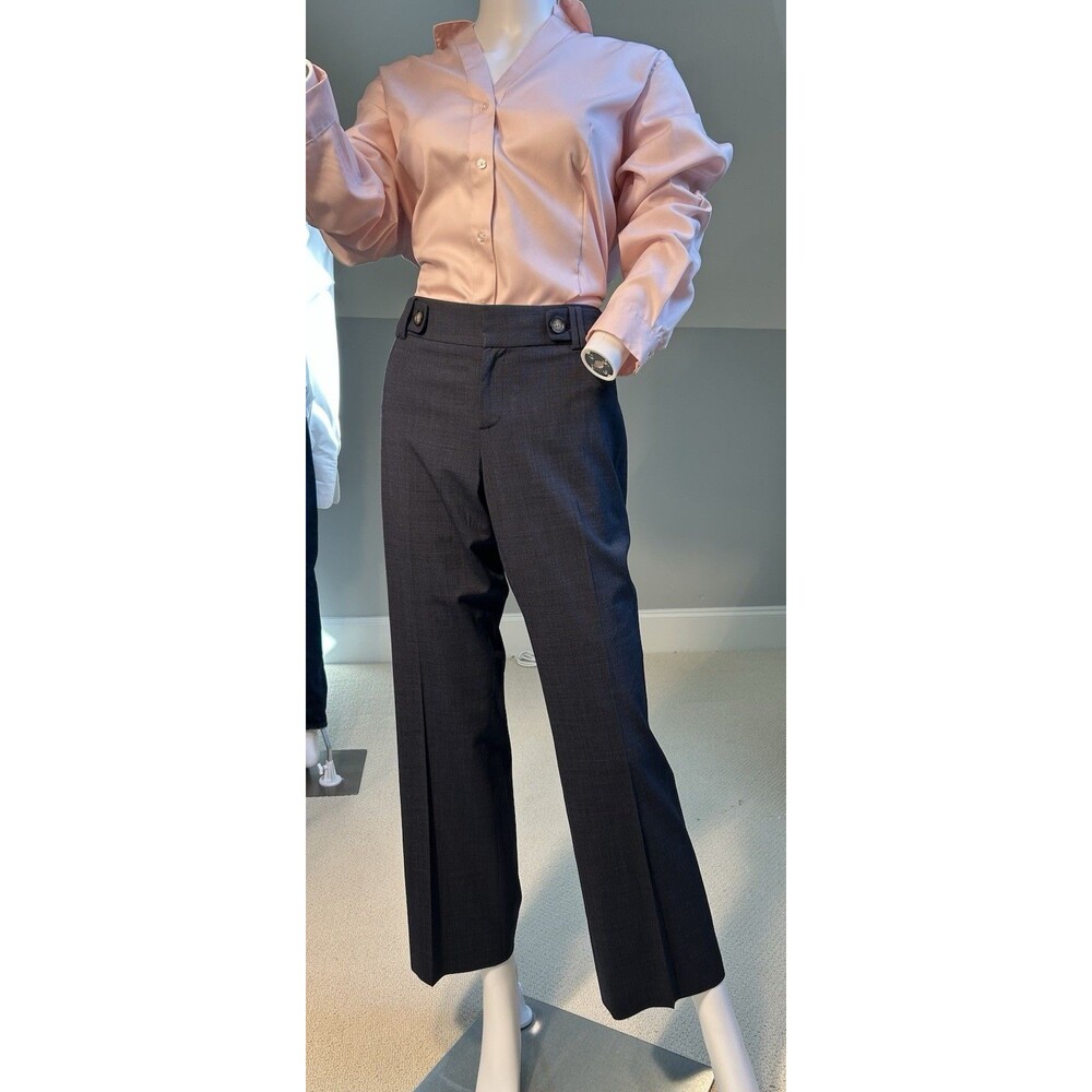Banana Republic Women’s Wool Dress Pants Size 4 30x30 Navy Stretch Trouser
